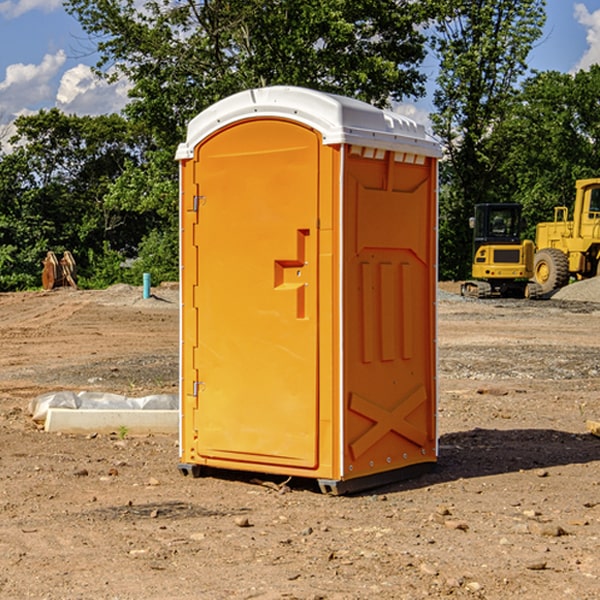 how often are the portable toilets cleaned and serviced during a rental period in Coral Terrace